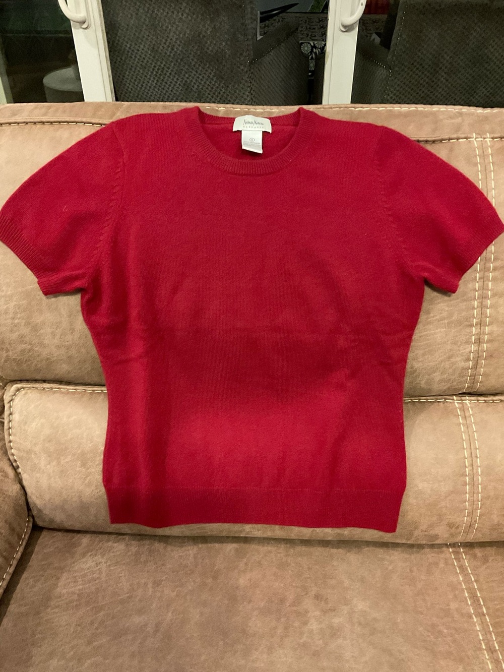 Red Neiman Marcus Cashmere Top - S